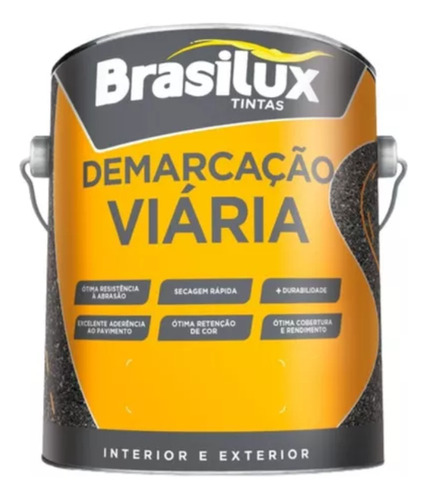 Tinta Demarcação Sinalização Acrílica Viária Amarela 3,6 L Cor Amarelo