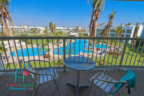Cad Mayan Lakes 3 302. Terraza Con Vista A Los Jardines Y Albercas