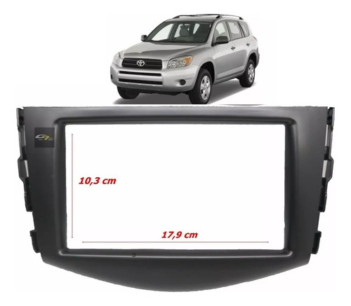 Moldura 2 Din Toyota Rav4 2006 2007 2008 2009 2010 2011 2012