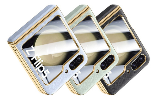 Piel Funda Case Integrada Mica Para Samsung Galaxy Z Flip 5