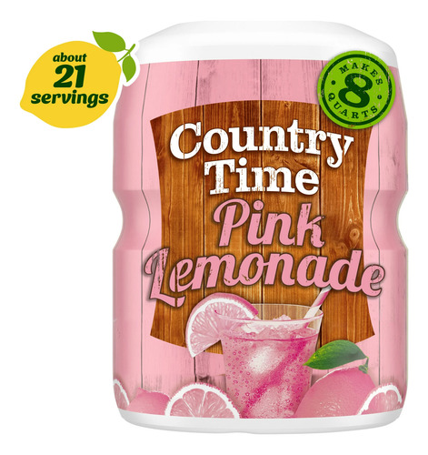 Limonada Rosa Country Time Rinde 9.46lts Puede Variar Pesen