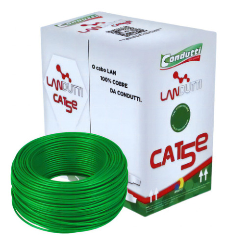 Cabo De Rede Cat5e 4px24awg Landutti Verde 305m