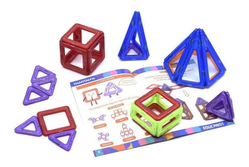 Imagen 2 de 10 de Imantados Bloques Magneticos Didacticos Construcci Educabot