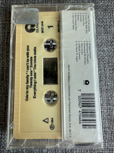 The Cranberries - No Need To Argue Cassette Mexicano Kct Edición Limitada (Usado)