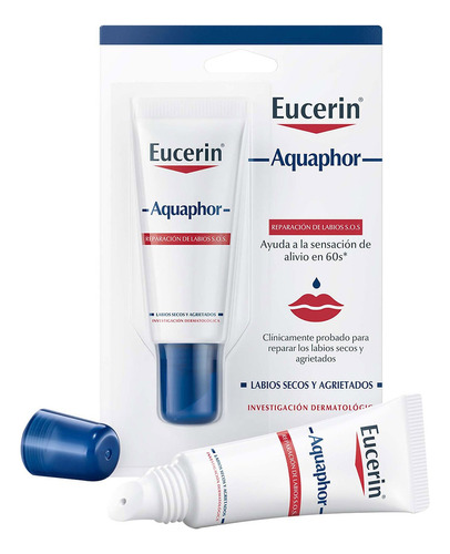 Eucerin Aquaphor Cor Incoloro Protector Labial  Reparador Sos 10 Ml