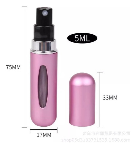 Mini Perfumero Recargable Portatil 5ml Atomizador Spray Rosa