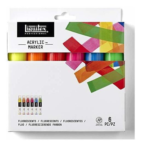 Marcadores Liquitex Anchos Para Pintura Profesional 6 Piezas