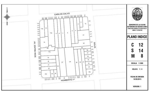 Imagen 2 de 4 de Humberto 1º Y Av. Entre Rios 7,75 X 49 Apto 1800 M2 Vendibles Codigo Nuevo