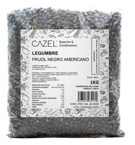 Frijol Negro Americano 1kg