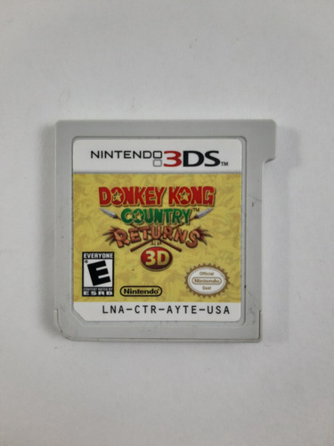 Juego Donkey Kong Country Returns Nintendo 3ds Solo Cartucho