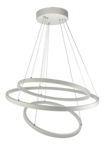 Lustre Arcos Pendente Ring 3 Aros Led 105w 3000k - Branco 110V/220V