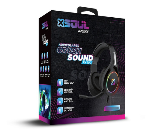 Imagen 2 de 9 de Auricular Gamer Pro Microfono Luces Led Pc Ps4 Usb Miniplug