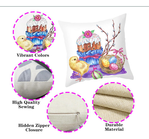 Almohada De Pascua Con Estampado One, Decoración Del Hogar,