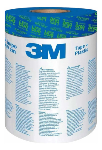 Combo 2x Rollo Plástico + Cinta Pintar Masking Scotch Blue Color Transparente Scotch Blue Film Plastico Para Pintor