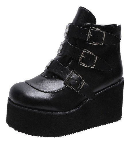 Botas De Plataforma Con Cuñas Y Tacones Altos Para Mujer Bot