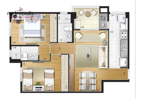 Imagem 11 de 29 de Apartamento À Venda, 64 M² Por R$ 553.000,00 - Fundação - São Caetano Do Sul/sp - Ap5683