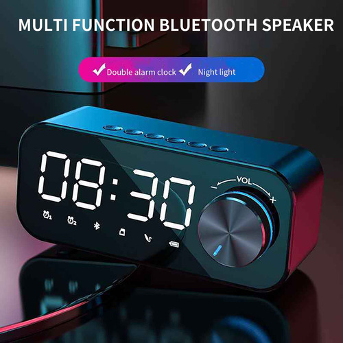 Nuevo Altavoz Bluetooth Smart Mirror, Subwoofer Portátil Min