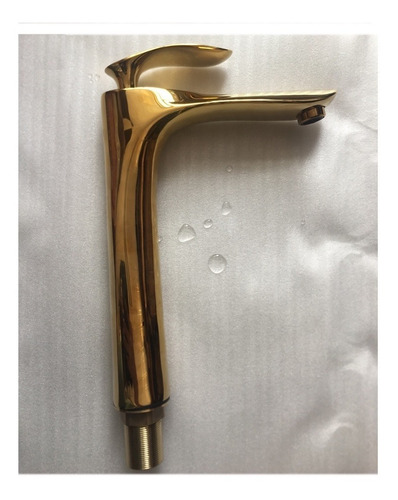 Imagen 5 de 10 de Llave Grifo Monomando Lavabo Ovalin Oro Pulido Dorado Gami