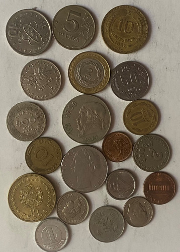 Lote De Monedas Bolivia Paraguay Usa Argentina Chile  939/9m