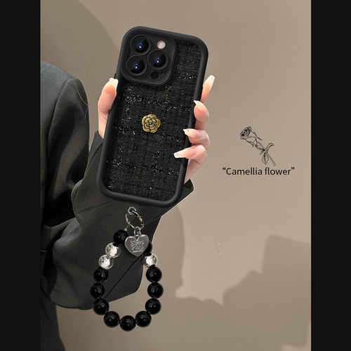 Funda Para iPhone, Pulsera 3d Con Forma De Camelia, 16 Pulgadas, Tela De Felpa, 15 Pro