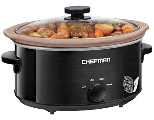 Chefman Slow Cooker, All Natural / Química-libre / Glaze-pot