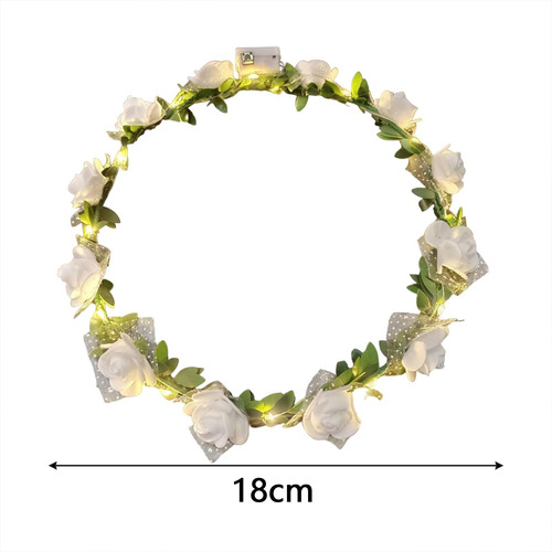 Corona De Flores Con Diadema De Flores Para Accesorios De