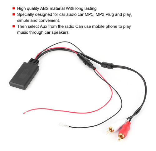 Módulo Receptor Auxiliar Bluetooth Universal 2 Rca Auxin