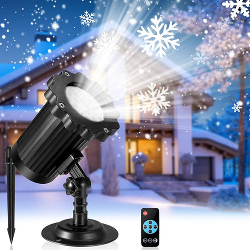 Luces Proyección Copo Nieve, Doble Cabeza, Led Navidad Ip65