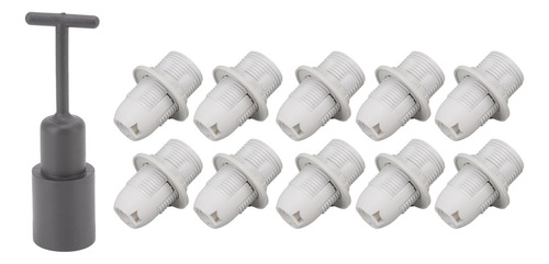 Soporte E14, 10 Unidades, Funda De Abs Resistente A Altas Te