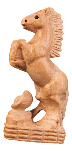 Estatua De Caballo De Madera Tallada A Mano, Escultura De