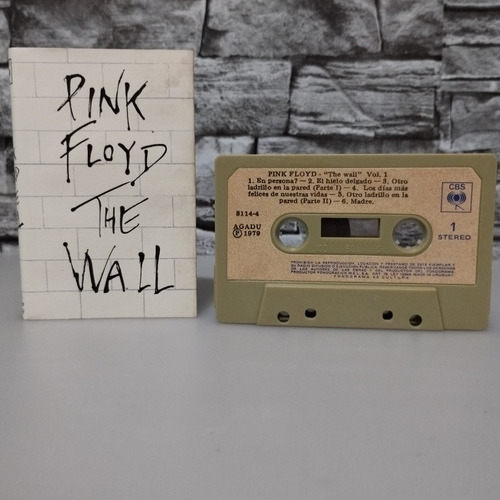 Pink Floyd  The Wall Vol.1 Cassette Uruguay Rock Cbs Cass