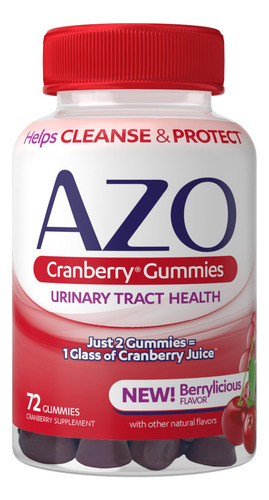 Suplemento Azo Cranberry Urinary Tract Health Gummies 72u