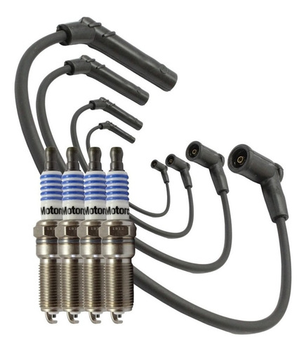 Imagem 1 de 5 de Kit Jogo Cabos + Velas Ford Fiesta 1.0 8v Gasolina - 2012