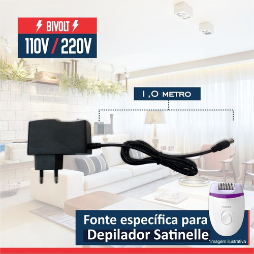 Cabo De Nergia Univ. Para Depilador Philips Satinelle R1027