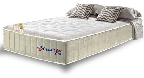 Colchão Solteiro Pocket Cama Inbox Cloud Bege 88x188x28 Cor Amarelo