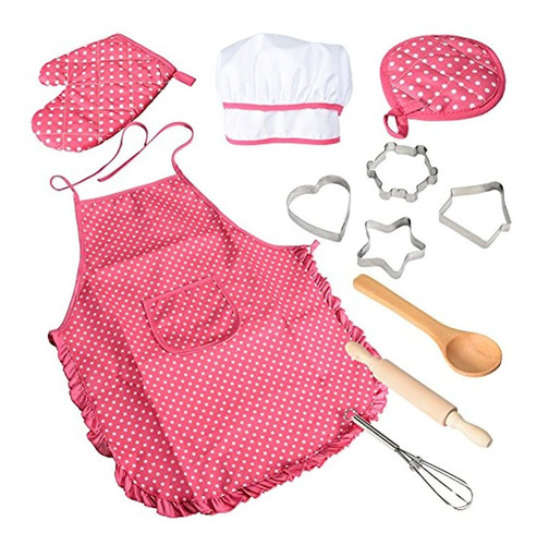 Kit De Juego De Disfraz De Cocina, Rosa, Marca Pyle