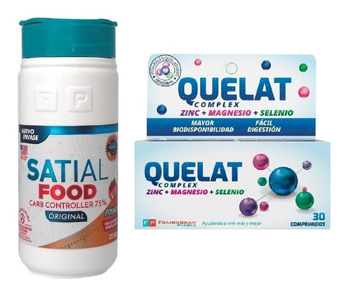 Combo Satial Polvo Food + Quelat Complex X 30 Comprimidos