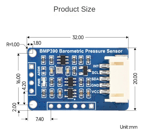Sensor De Presión Atmosférica De Alta Precisión Waveshare Bm