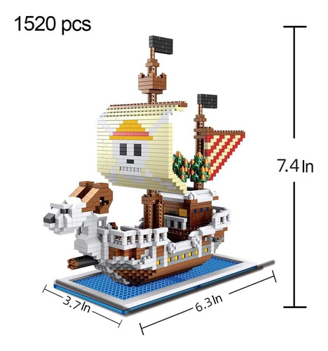 Set De Microbloques De Construcción 3d Pirate Ship Models Op