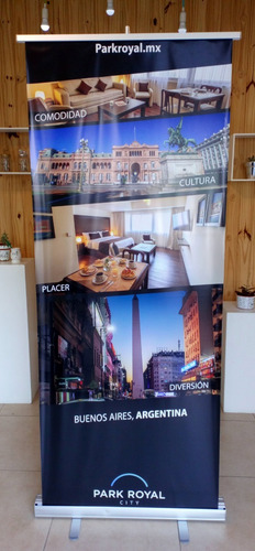 Banner 80x200 Con Portabanner Roll Up Gigantografias Ploteos