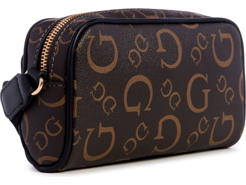 Bolsa Guess Factory Bg947969-nat Acabado de los herrajes Níquel Color Marrón oscuro Correa de hombro Marrón oscuro Diseño de la tela Lisa