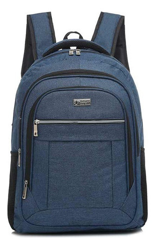 Mochila Wellington Polo Club Acolchada Porta Notebook - Color Azul