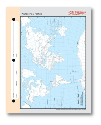 Mapas Escolares Planisferio Politico (x40)