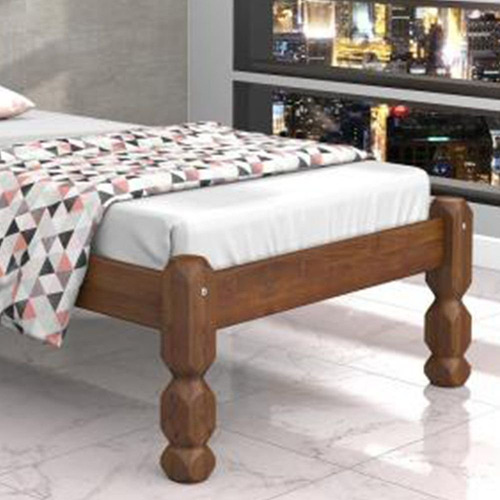 Imagem 4 de 7 de Cama Solteiro Torneada Com Colchão Solteiro D20 Ortobom