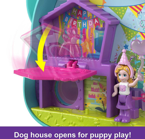 Mattel Pollypocket Estuche Fiesta De Cumpleaños De Perrito