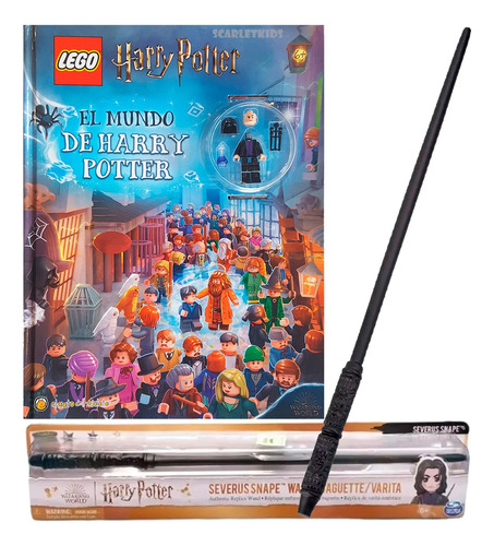Varita Severus Snape + Libro Mundo De Harry Potter Lego Orig