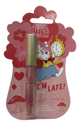 Brilho Labial Disney Alice No Pais Das Maravilhas Importado Rosa Clarinho