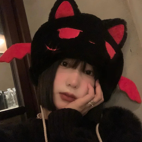 Gorro Unisex Con Orejas De Gato, Cálido, Diseño De Dibujos A