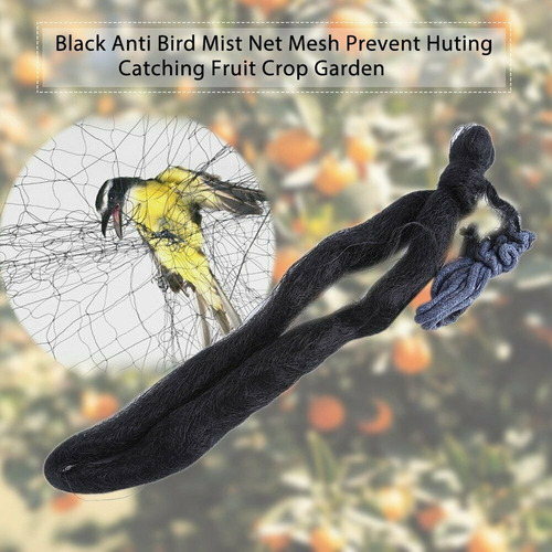 Malha Negra Anti Pássaro Névoa Prevenir Huting Capturando