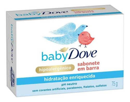 Sabonete Em Barra Dove Baby Hipoalergico 75g - Kit Com 6